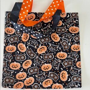 Halloween Trick or Treat Bag with Pumpkins and Owls